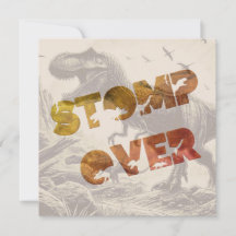 T-rex Dinosaur Einladungskarte