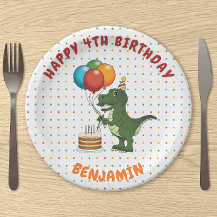 T-Rex-Dinosaur-Farbige Luftballons Benutzerdefinie Pappteller