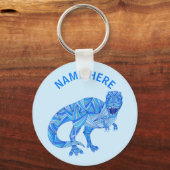 T-Rex Dinosaur farbige prähistorische Tiereigensch Schlüsselanhänger (Vorderseite)