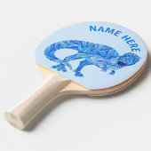 T-Rex Dinosaur farbiges prähistorisches Tier Tischtennis Schläger (Vorderseite)