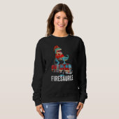 T Rex Dinosaur Firefighter Fireman Firefighting Fi Sweatshirt (Vorne ganz)