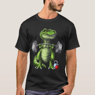 T-Rex Dinosaur Fitness Workout T-Shirt