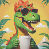 T-Rex Dinosaur Funny Aufkleber (Vorderseite)