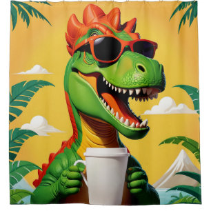 T-Rex Dinosaur Funny Duschvorhang