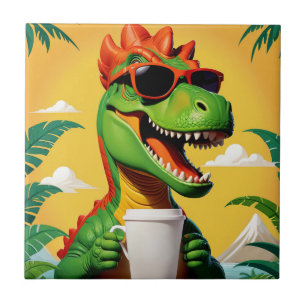 T-Rex Dinosaur Funny Fliese
