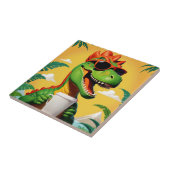 T-Rex Dinosaur Funny Fliese (Seite)