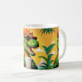 T-Rex Dinosaur Funny Kaffeetasse (VorderseiteRechts)