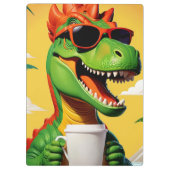 T-Rex Dinosaur Funny Klemmbrett (Rückseite)
