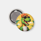 T-Rex Dinosaur Funny Magnet (Vorderseite/Rückseite)