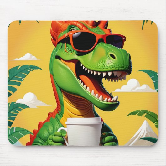 T-Rex Dinosaur Funny Mousepad (Vorne)