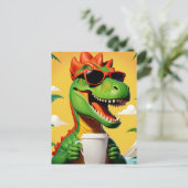 T-Rex Dinosaur Funny Postkarte (Stehend Vorderseite)