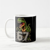 T-rex Dinosaur Funny Six Seven Meme Cool Tyrannosa Kaffeetasse (Links)