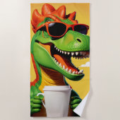 T-Rex Dinosaur Funny Strandtuch (Vorderseite)