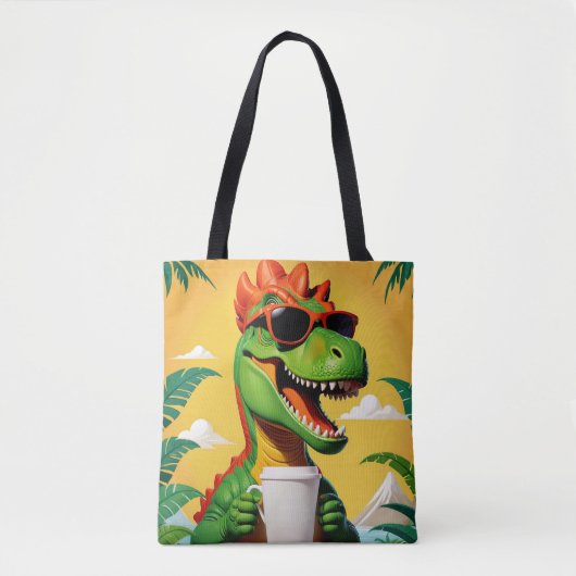 T-Rex Dinosaur Funny Tasche (Vorderseite)