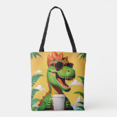 T-Rex Dinosaur Funny Tasche (Rückseite)