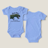 T-Rex Dinosaur Fütterte mir Baby Outfit 1 Stück (Design Vorderseite & Rückseite)