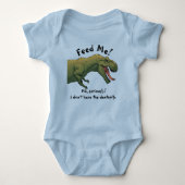 T-Rex Dinosaur Fütterte mir Baby Outfit 1 Stück Baby Strampler (Vorderseite)