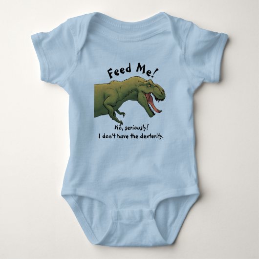 T-Rex Dinosaur Fütterte mir Baby Outfit 1 Stück Baby Strampler (Vorderseite)