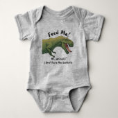 T-Rex Dinosaur Fütterte mir Baby Outfit 1 Stück Baby Strampler (Vorderseite)