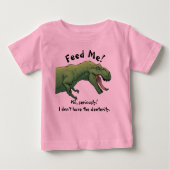 T-Rex Dinosaur Fütterte mir Baby Outfit 1 Stück Baby T-shirt (Vorderseite)