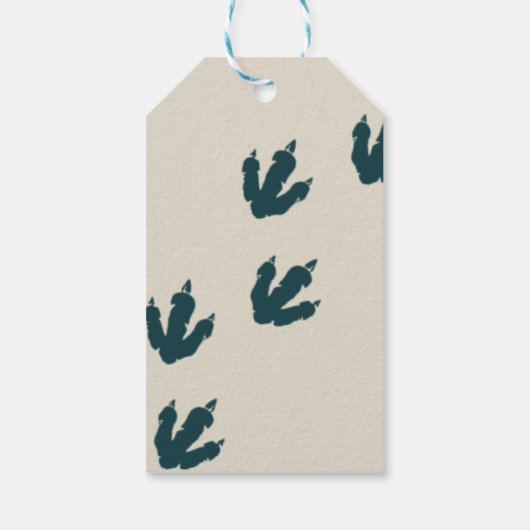 T-Rex Dinosaur-Gastgeschenk Geschenkanhänger (Rückseite)