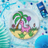 T-Rex Dinosaur Geburtstags-Teller Pappteller (Party)
