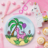 T-Rex Dinosaur Geburtstags-Teller Pappteller (Party)
