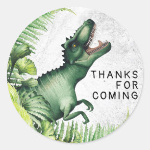 T-Rex Dinosaur Geburtstagsfeier Danke schön Runder Aufkleber