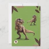 T-Rex-Dinosaur-Geburtstagsfeier Einladung (Rückseite)