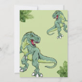 T-Rex-Dinosaur-Geburtstagsfeier Einladung (Rückseite)