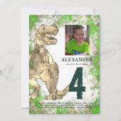 T-Rex Dinosaur Geburtstagsparty Einladung (Vorderseite)