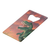 T-Rex Dinosaur Geldkarten Flaschenöffner (Vorderseite Schrägansicht)