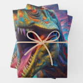 T-Rex Dinosaur Geschenkpapier Set (Beispiel)