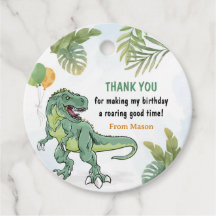 T-Rex Dinosaur Greenery Birthday Vielen Dank