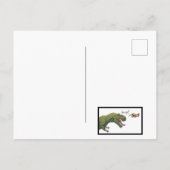 T-Rex Dinosaur Hanukkah Grußkarte Postkarte (Rückseite)