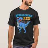 T Rex Dinosaur Hanukkah Menorasaurus Rex Funny T-Shirt (Vorderseite)