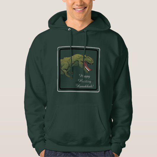 T-Rex Dinosaur Hanukkah Unisex hoodie Sweatshirt (Vorderseite)