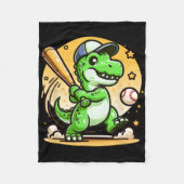 T-rex Dinosaur Hitting Sell Softll Player Boys Gir Fleecedecke (Vorderseite)