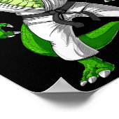 T-rex Dinosaur Jiu-jitsu Judo Karate Taekwondo Mar Poster (Ecke)