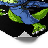 T-rex Dinosaur Jiu-jitsu Judo Ninja Martial Arts K Poster (Ecke)