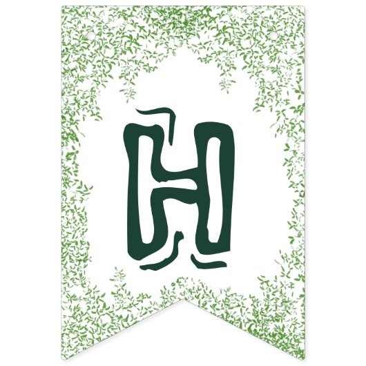 T-Rex Dinosaur Jungle Happy Birthday Wimpelkette (Zweite Fahne)