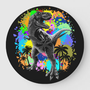 T-Rex Dinosaur Jurassic Reptile Acrylic Wall Clock Große Wanduhr
