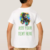 T-Rex Dinosaur Jurassic Reptile auf Paint Stains T-Shirt (Rückseite)