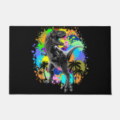 T-Rex Dinosaur Jurassic Reptile on Paint Stains Fußmatte (Vorderseite)