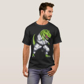 T-Rex Dinosaur Karate Kämpfer T-Shirt (Vorne ganz)