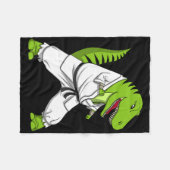 T-Rex Dinosaur Karate Kickboxen Kampfsport Jiu- Fleecedecke (Vorderseite (Horizontal))