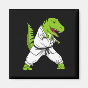T-rex Dinosaur Karate Kickboxing Martial Arts Jiu- Magnet