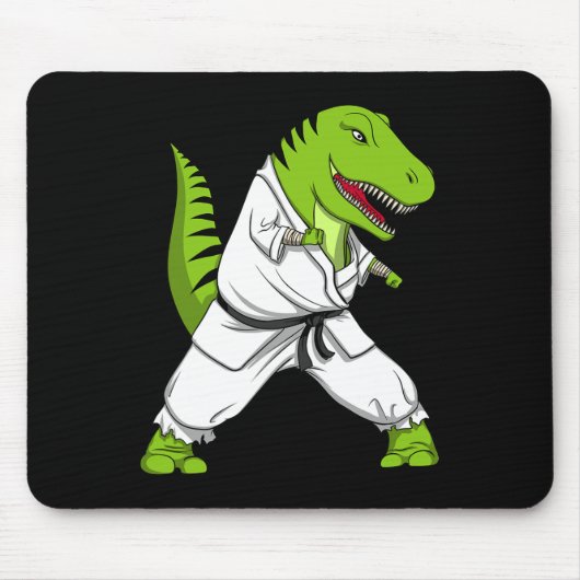 T-rex Dinosaur Karate Kickboxing Martial Arts Jiu- Mousepad (Vorne)