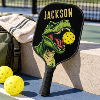 T-Rex Dinosaur Kinder Name und Spitzname Pickleball Schläger