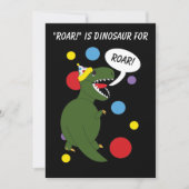 T-Rex Dinosaur Kindergeburtstag Party Einladung (Vorderseite)